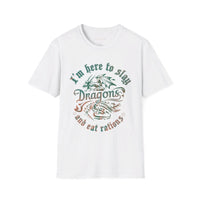Thumbnail for I'm Here To Slay Dragons Unisex T-Shirt - Funny Dungeons and Dragons Tee