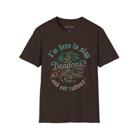Thumbnail for I'm Here To Slay Dragons Unisex T-Shirt - Funny Dungeons and Dragons Tee
