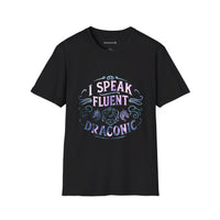 Thumbnail for I Speak Fluent Draconic Unisex T-Shirt - Funny Dungeons and Dragons Tee