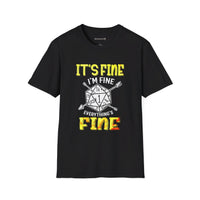 Thumbnail for It's Fine I'm Fine Unisex T-Shirt - Funny Dungeons and Dragons Tee