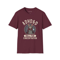 Thumbnail for ADHD&D Roll for Concentration Unisex T-Shirt - Funny Dungeons and Dragons Tee