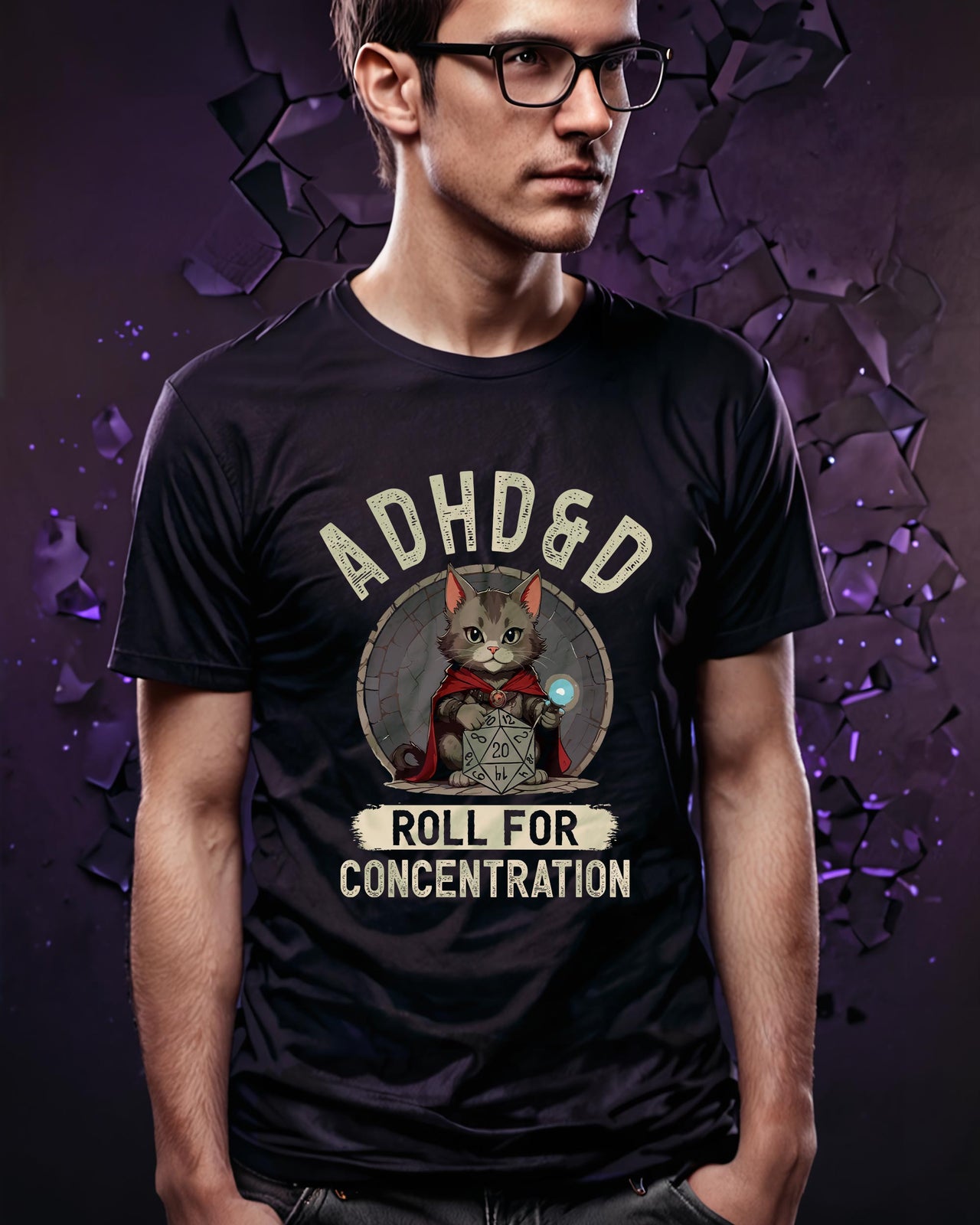 ADHD&D Roll for Concentration Unisex T-Shirt - Funny Dungeons and Dragons Tee