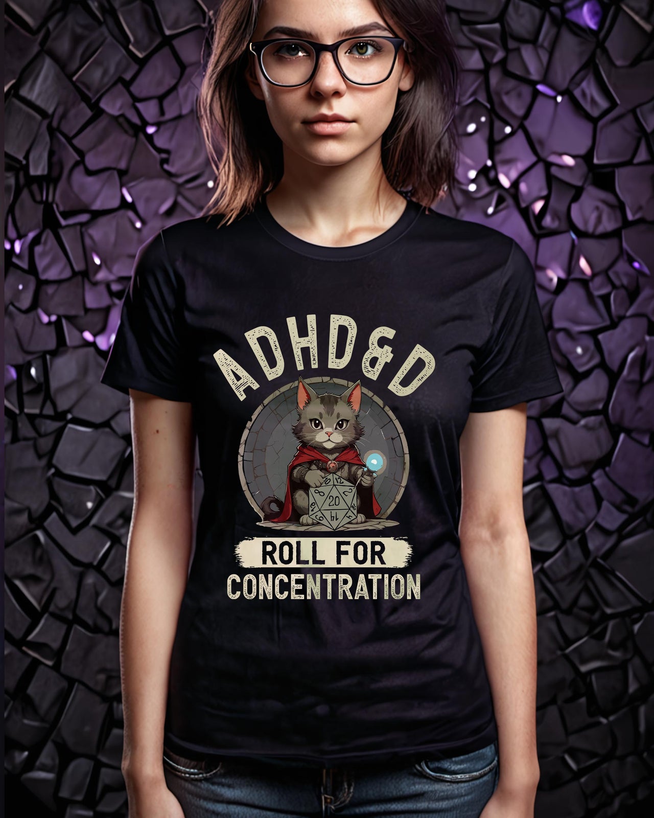 ADHD&D Roll for Concentration Unisex T-Shirt - Funny Dungeons and Dragons Tee