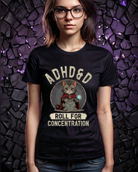 Thumbnail for ADHD&D Roll for Concentration Unisex T-Shirt - Funny Dungeons and Dragons Tee