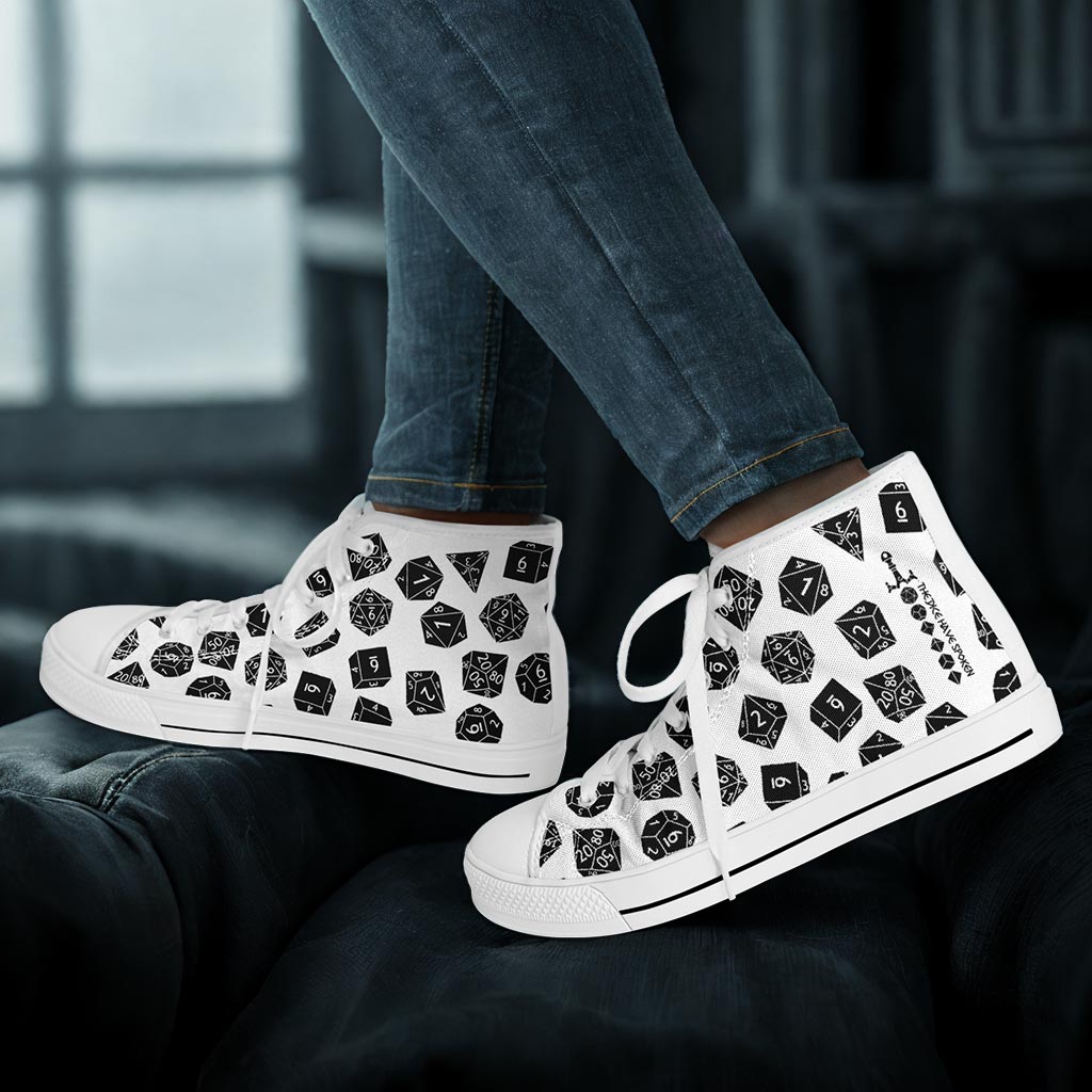 The Dice Have Spoken - White - DnD Urban Peak High Top Shoes