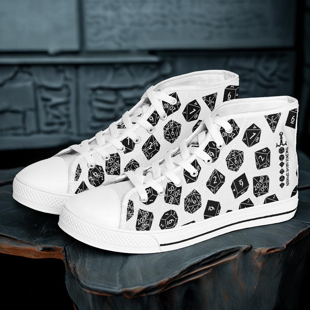 The Dice Have Spoken - White - DnD Urban Peak High Top Shoes