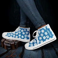 Thumbnail for The Dice Have Spoken - Blue&White - DnD Urban Peak High Top Shoes