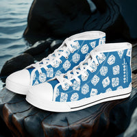 Thumbnail for The Dice Have Spoken - Blue&White - DnD Urban Peak High Top Shoes