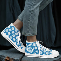 Thumbnail for The Dice Have Spoken - Blue&White - DnD Urban Peak High Top Shoes