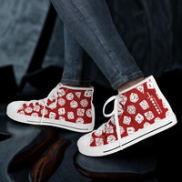 Thumbnail for The Dice Have Spoken - Red&White - DnD Urban Peak High Top Shoes