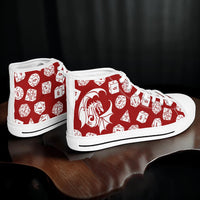 Thumbnail for The Dice Have Spoken - Red&White - DnD Urban Peak High Top Shoes