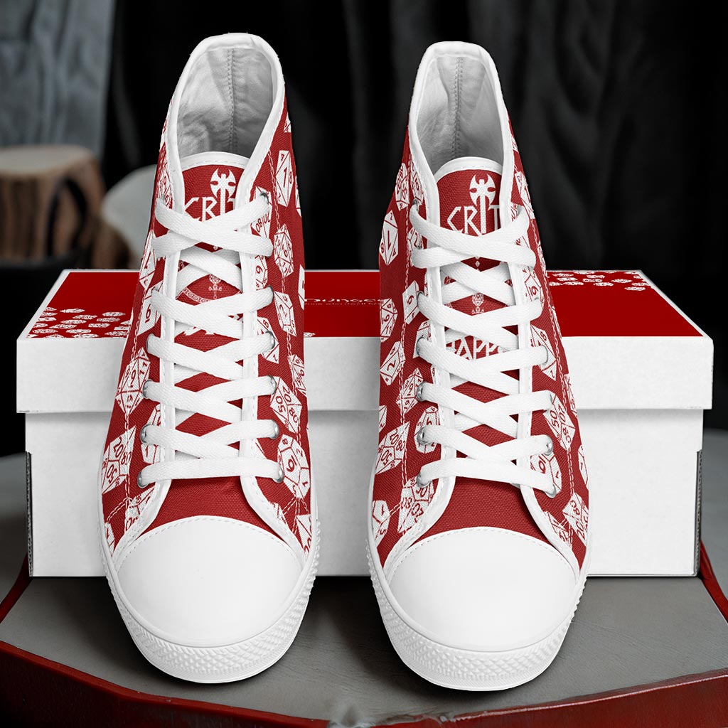 The Dice Have Spoken - Red&White - DnD Urban Peak High Top Shoes