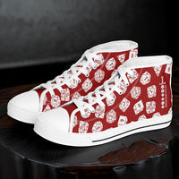 Thumbnail for The Dice Have Spoken - Red&White - DnD Urban Peak High Top Shoes