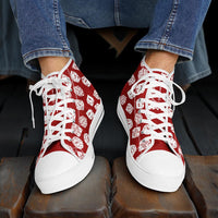 Thumbnail for The Dice Have Spoken - Red&White - DnD Urban Peak High Top Shoes