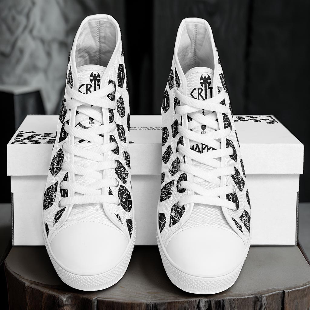 The Dice Have Spoken - White - DnD Urban Peak High Top Shoes