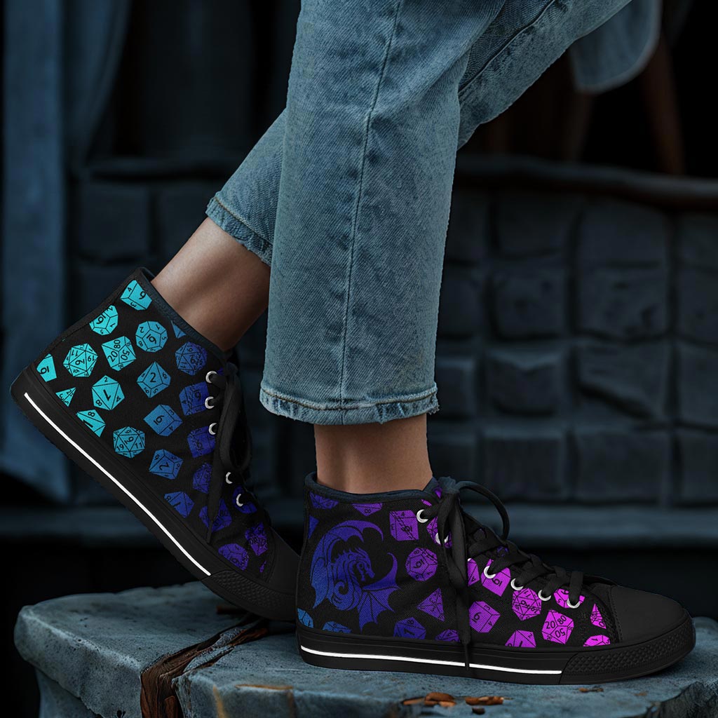 The Dice Have Spoken - Aurora - DnD Urban Peak High Top Shoes