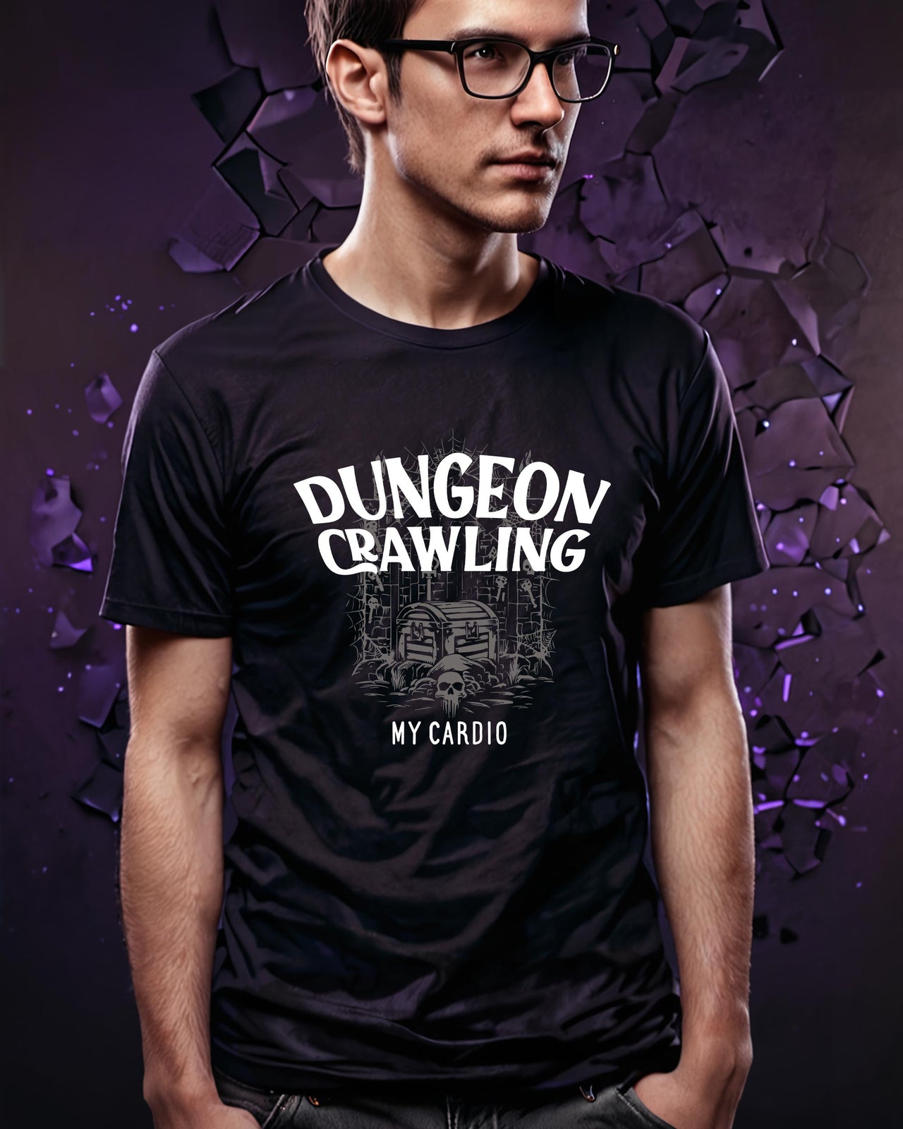 Dungeon Crawling My Cardio Unisex T-Shirt - Funny Dungeons and Dragons Tee