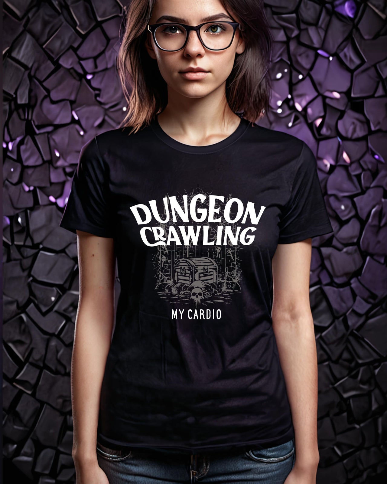 Dungeon Crawling My Cardio Unisex T-Shirt - Funny Dungeons and Dragons Tee