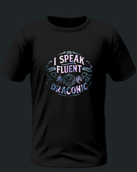 Thumbnail for I Speak Fluent Draconic Unisex T-Shirt - Funny Dungeons and Dragons Tee