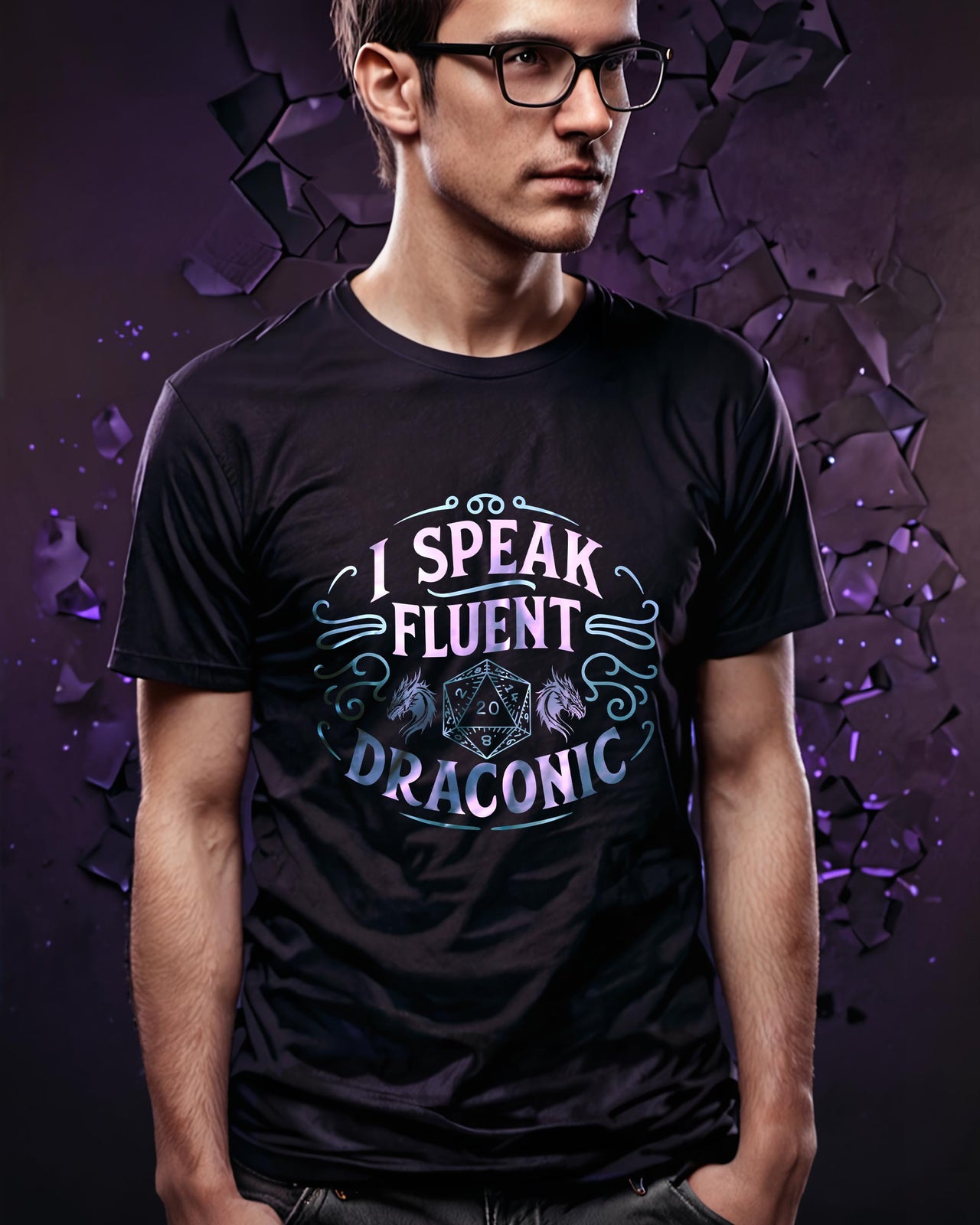 I Speak Fluent Draconic Unisex T-Shirt - Funny Dungeons and Dragons Tee