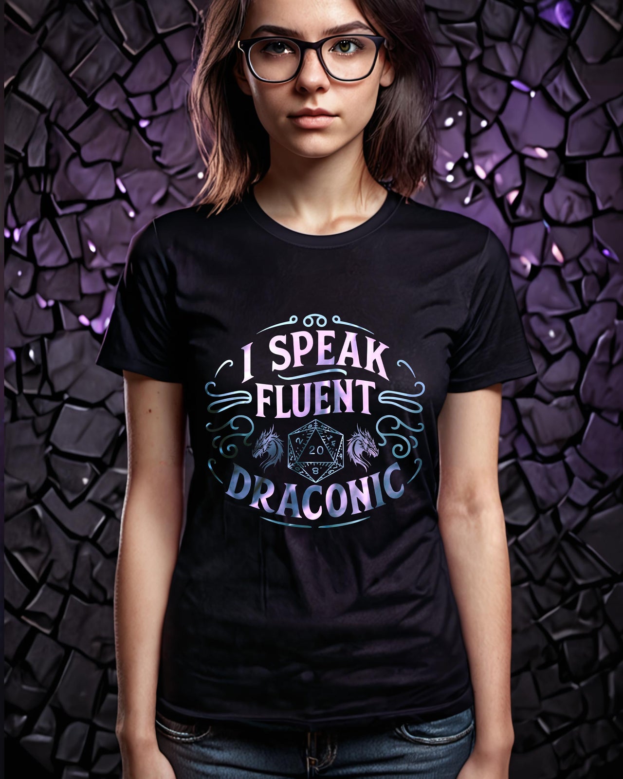 I Speak Fluent Draconic Unisex T-Shirt - Funny Dungeons and Dragons Tee