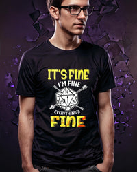 Thumbnail for It's Fine I'm Fine Unisex T-Shirt - Funny Dungeons and Dragons Tee