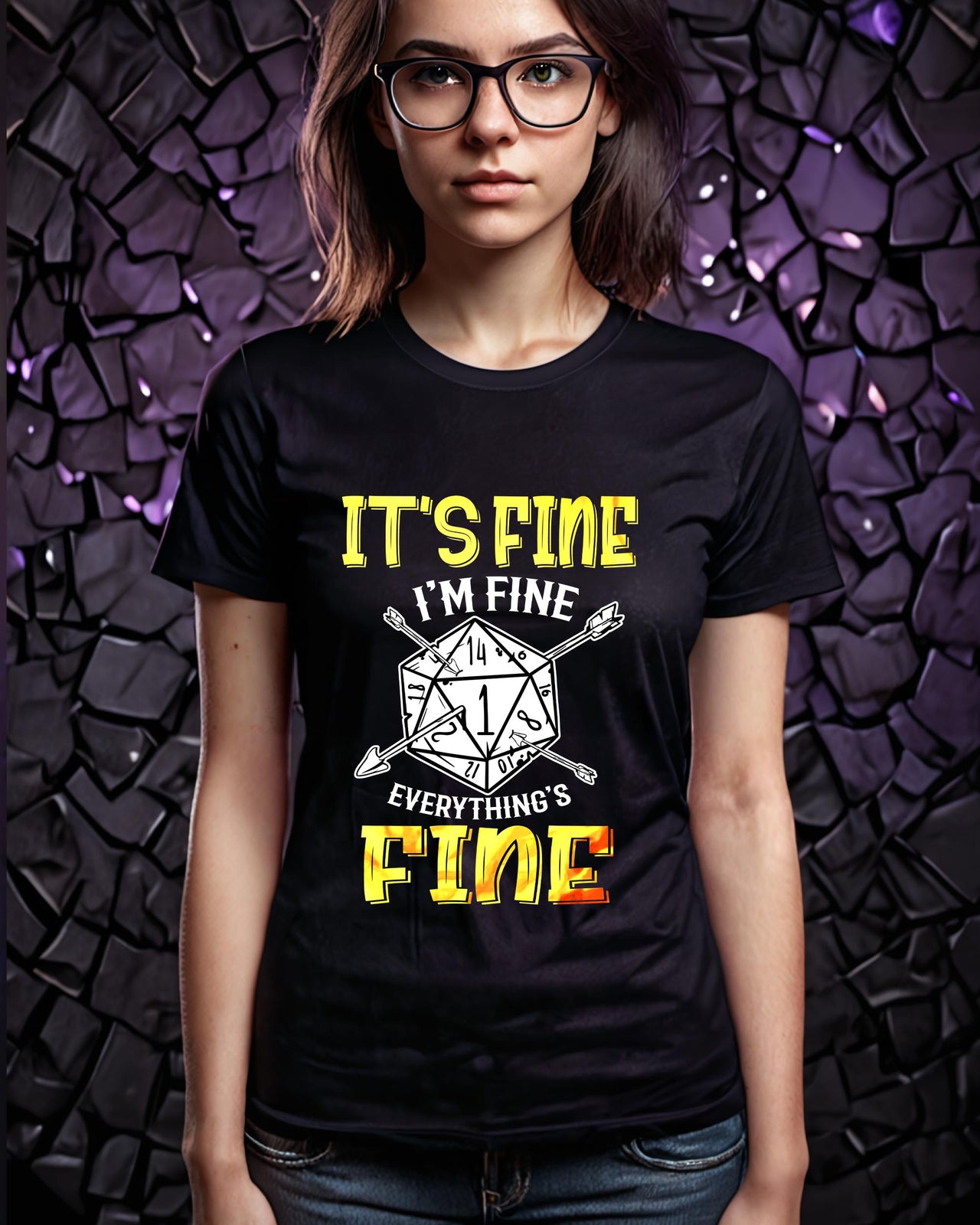 It's Fine I'm Fine Unisex T-Shirt - Funny Dungeons and Dragons Tee