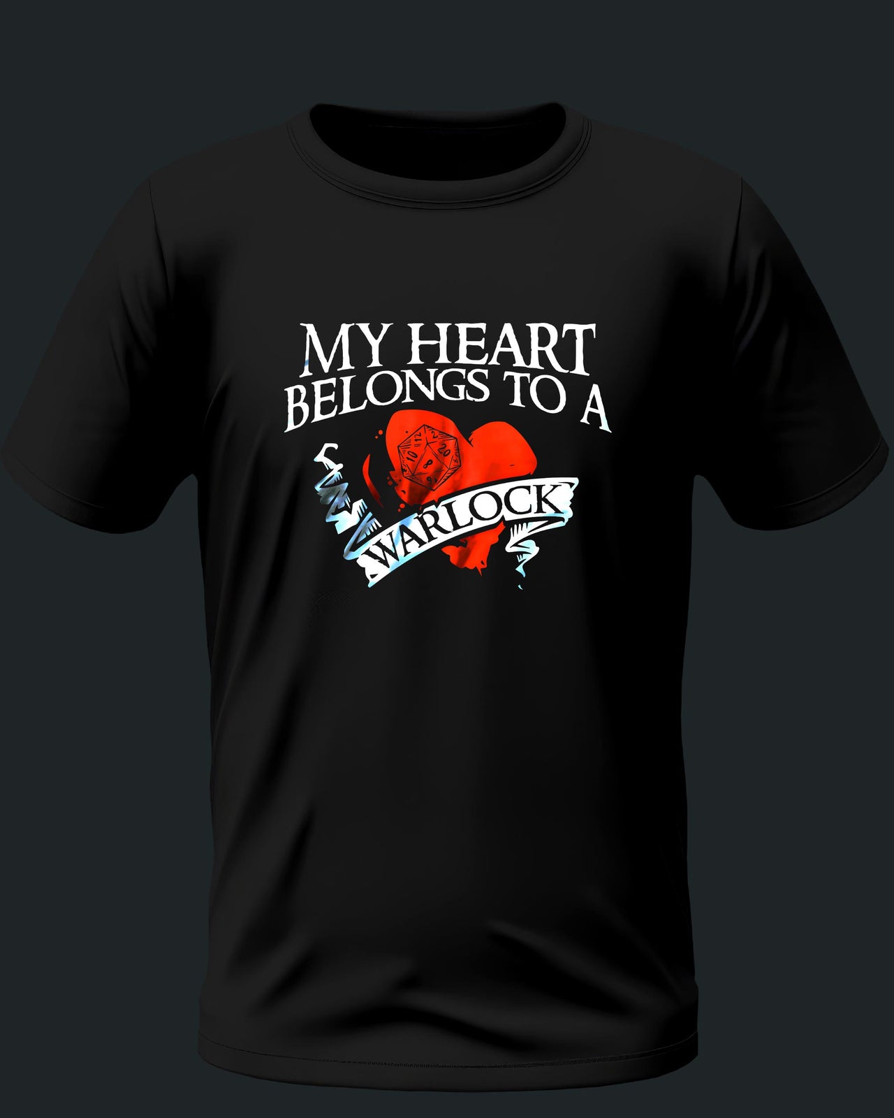 My Heart Belongs to a Warlock Unisex T-Shirt - Funny Dungeons and Dragons Tee