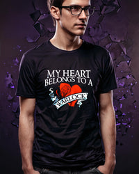 Thumbnail for My Heart Belongs to a Warlock Unisex T-Shirt - Funny Dungeons and Dragons Tee