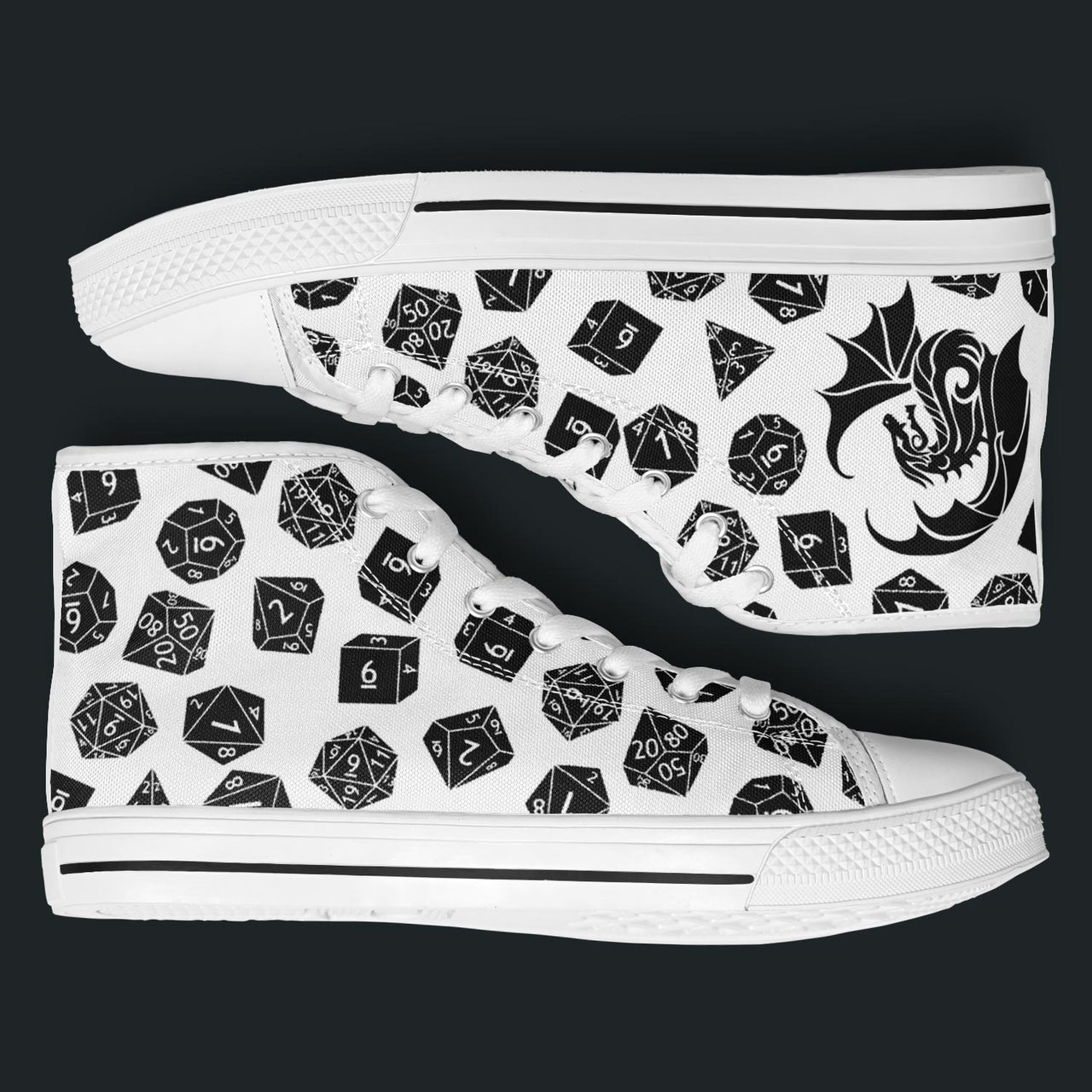 The Dice Have Spoken - White - DnD Urban Peak High Top Shoes