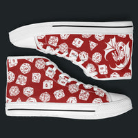 Thumbnail for The Dice Have Spoken - Red&White - DnD Urban Peak High Top Shoes